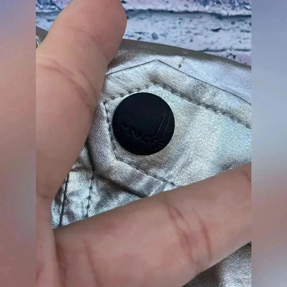 Rebecca Minkoff moto jacket with a striking foil finish small - Picture 9 of 16